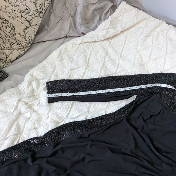 NWT Chaps Evening Dress with sequined arms - Picture 5 of 5